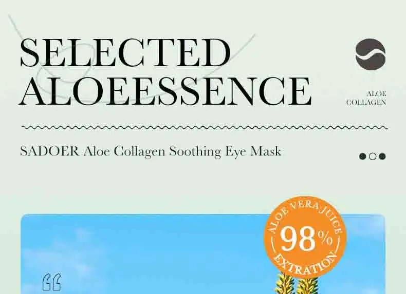 SADOER Aloe Vera Collagen Eye Mask Patches product information