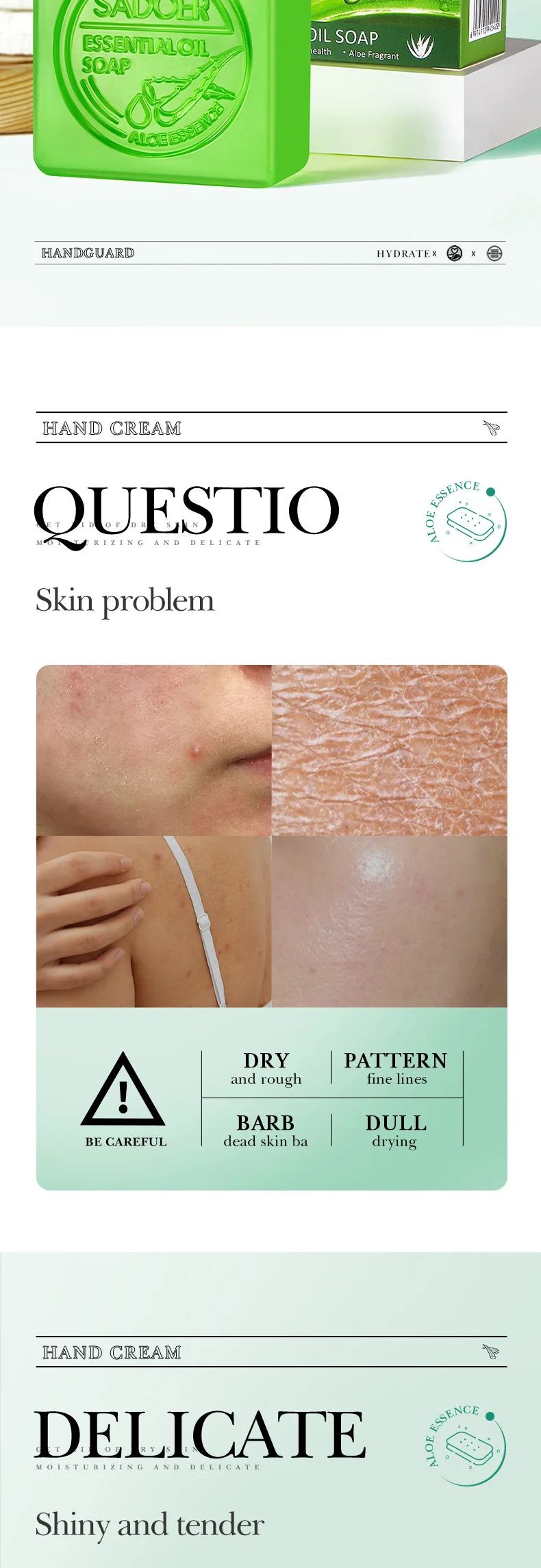 SADOER Aloe Vera Facial Cleansing Soap product information