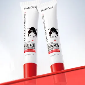 Two tubes of SADOER Kojic Acid Retinol Eye Cream for dark circles and fine lines.