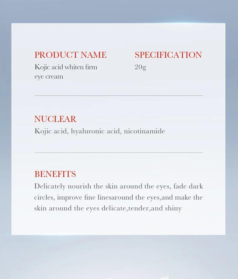 SADOER Kojic Acid Retinol Eye Cream product information.