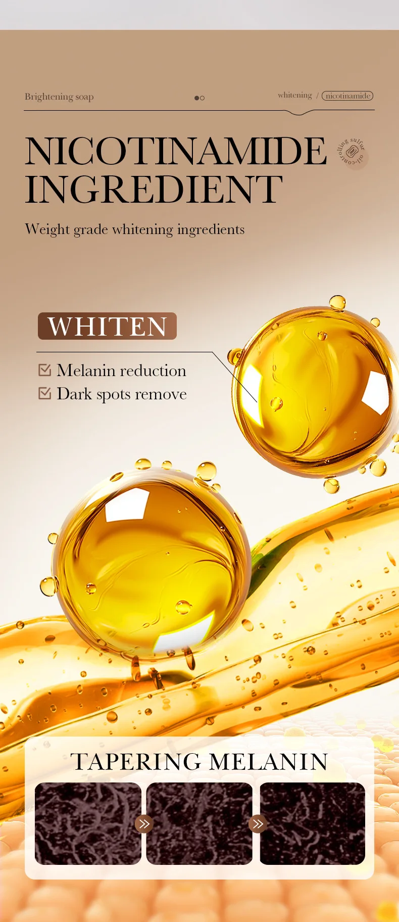 SADOER Niacinamide Arbutin Facial Soap Bar product information.