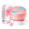 SADOER Sakura Collagen Eye Mask Patches jar and box with pink and blue hydrogel patches.