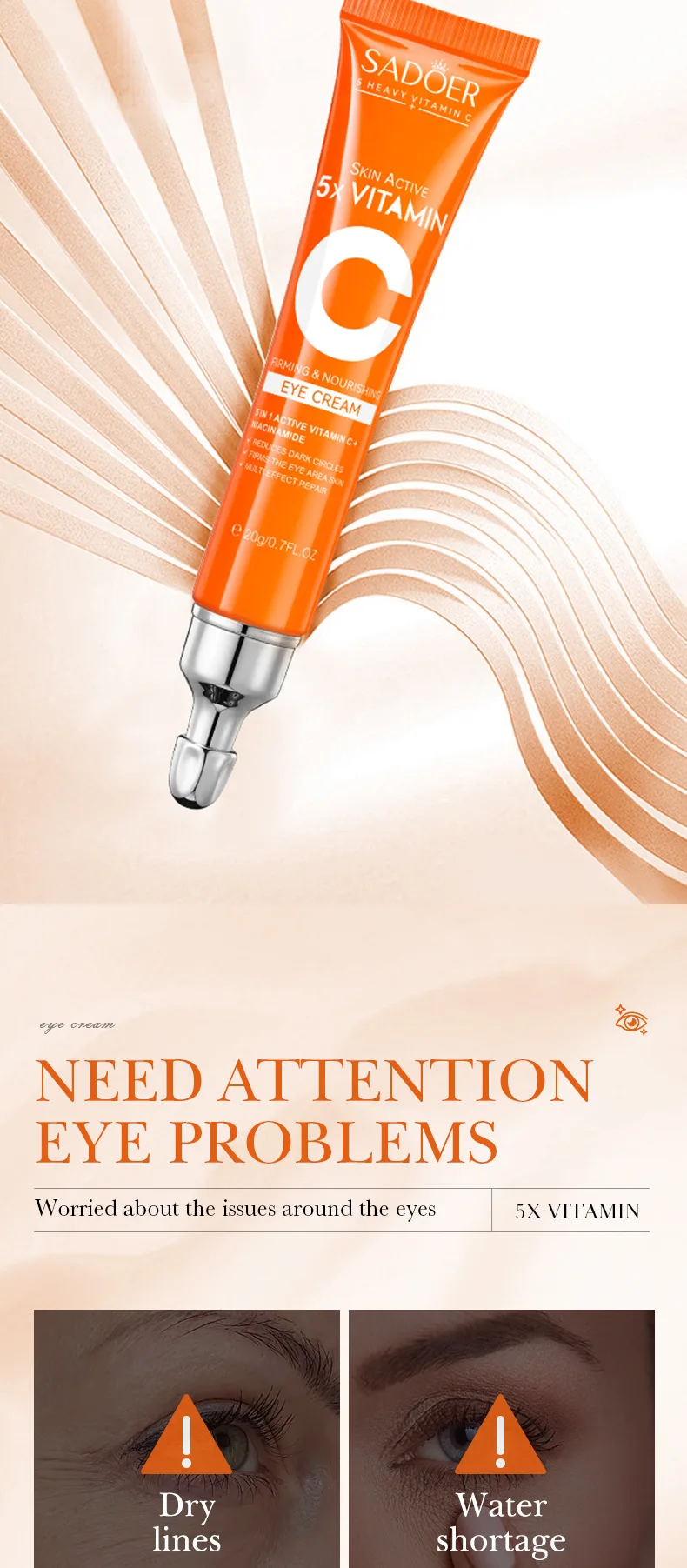 SADOER Vitamin C Eye Cream product information