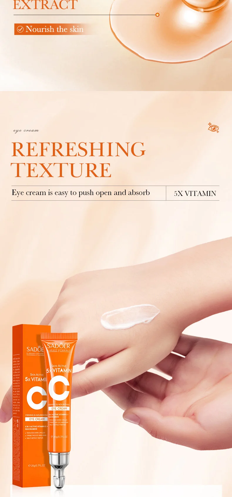 SADOER Vitamin C Eye Cream product information