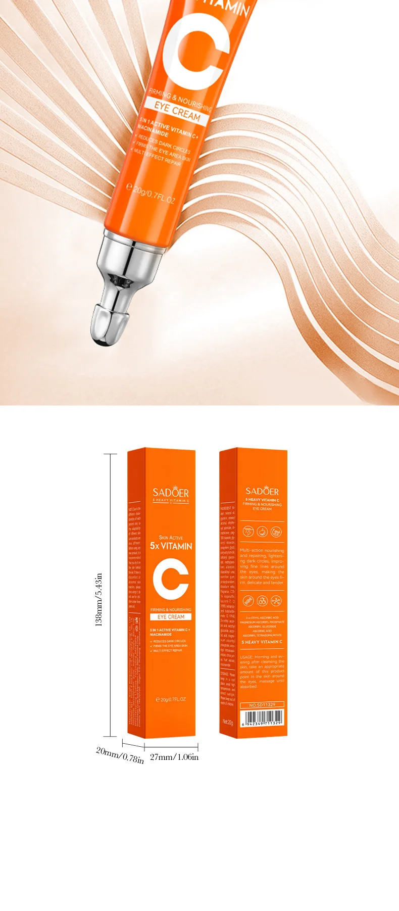 SADOER Vitamin C Eye Cream product information