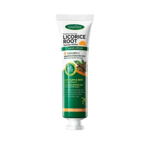 SADOER Vitamin C Licorice Hand Cream tube for hydrating and softening dry, rough hands.