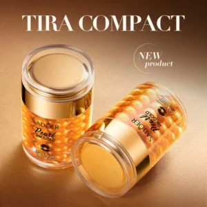 Two jars of SADOER 24K Golden Pearl Face Cream featuring gold-colored pearl capsules.