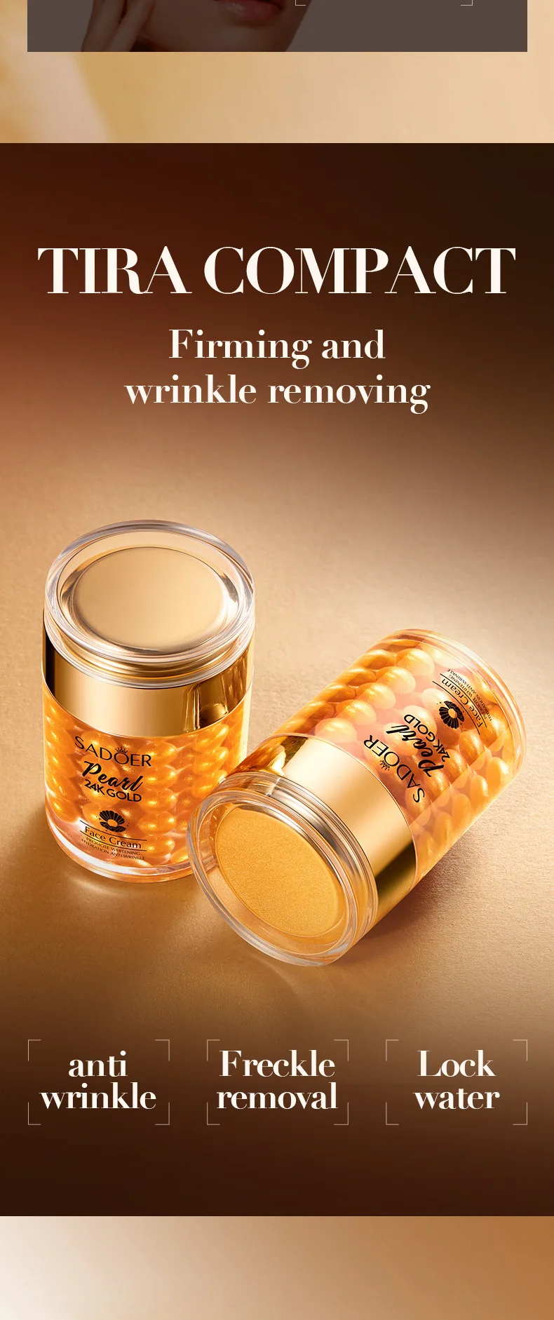 SADOER 24K Golden Pearl Collagen Face Cream product information