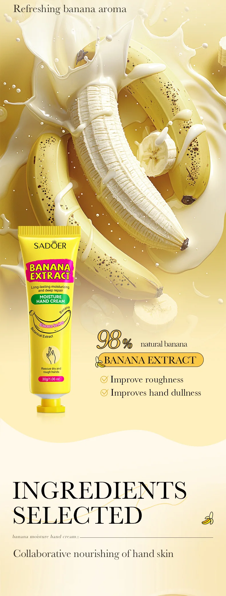 SADOER Banana Hand Cream product information