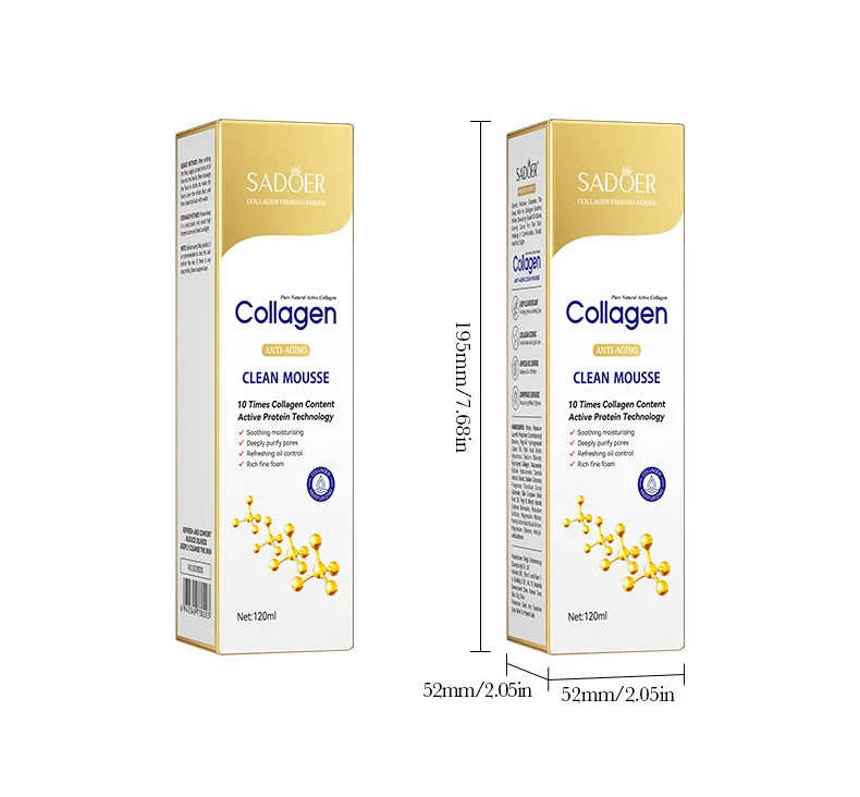 SADOER Collagen Facial Cleansing Mousse product information
