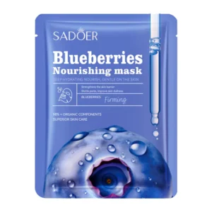 SADOER Blueberries Nourishing Mask sheet mask for deep hydration and skin firming.