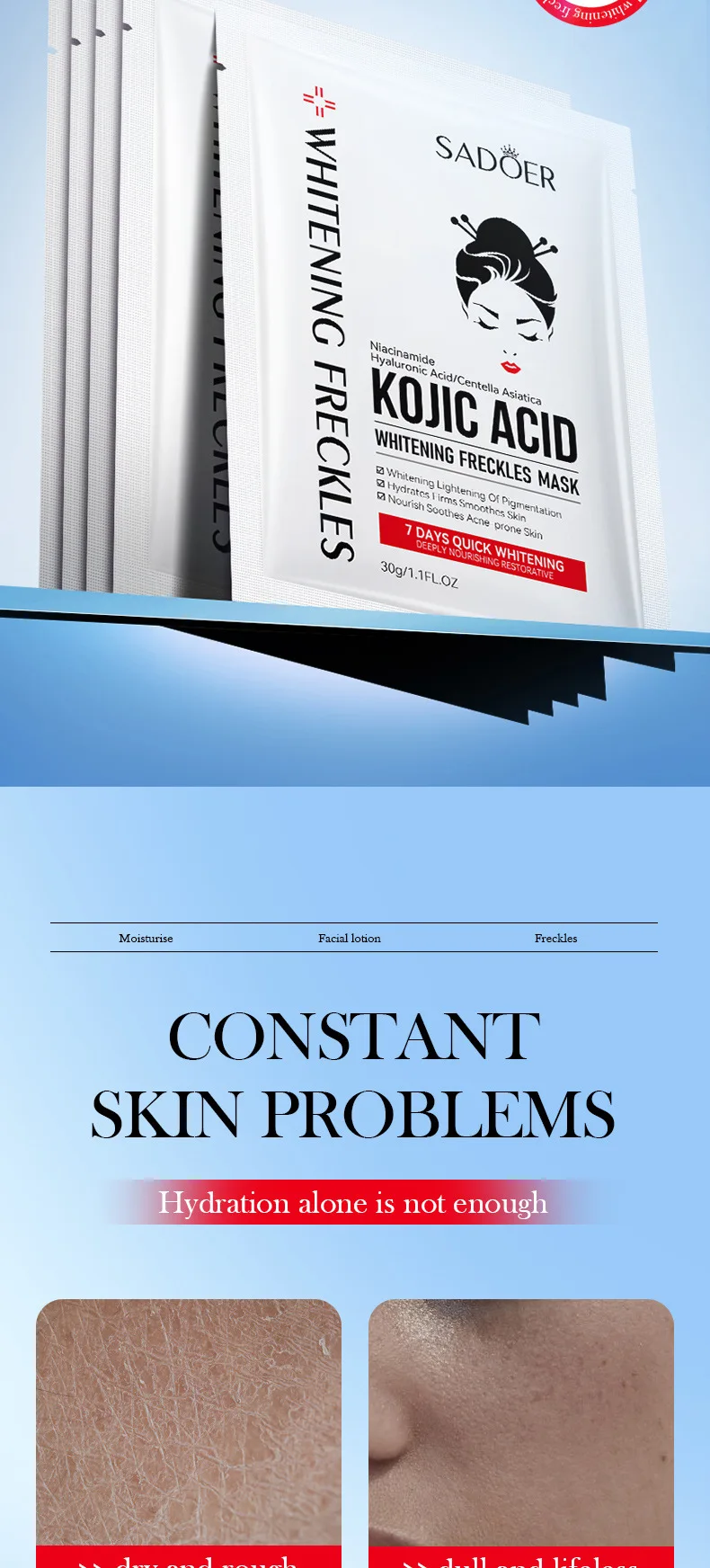 SADOER Kojic Acid Face Sheet Mask product information