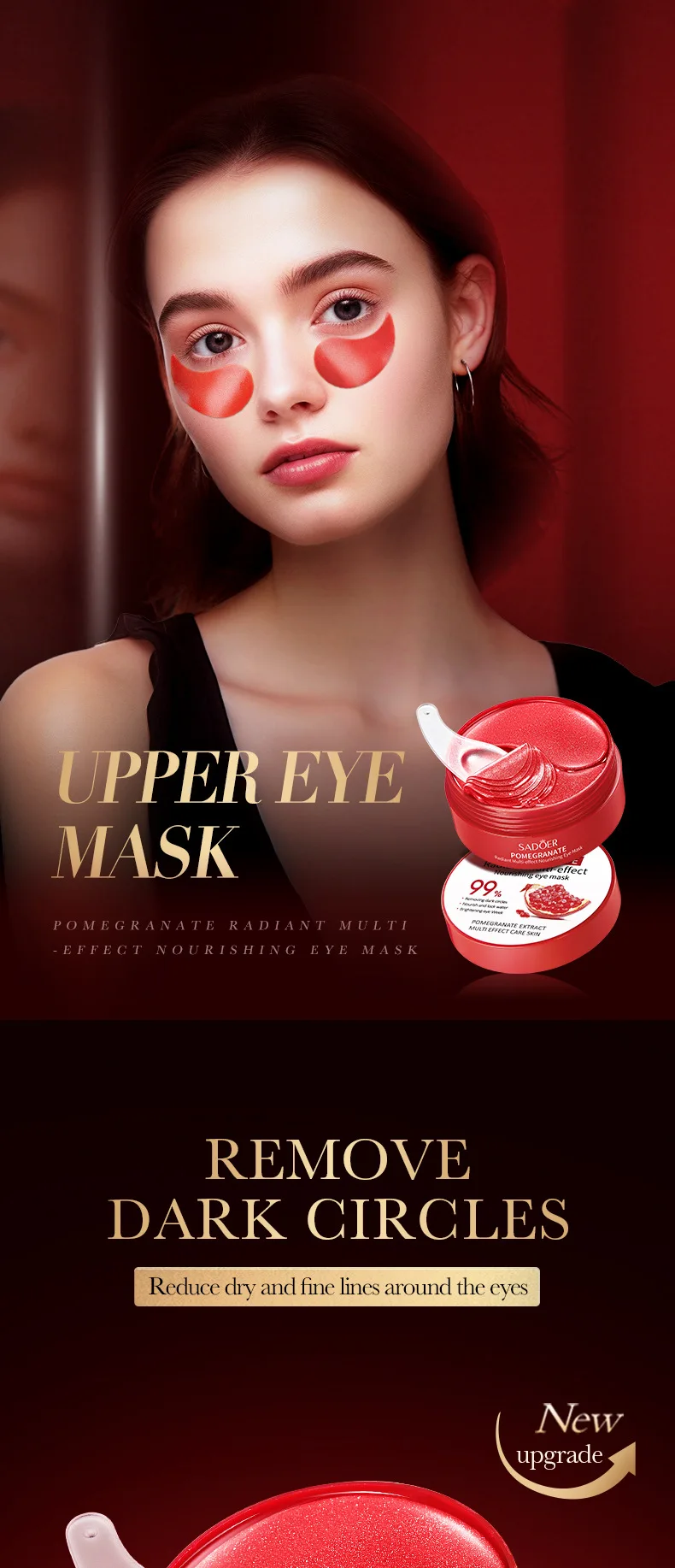 SADOER Pomegranate Collagen Eye Mask Patches product information