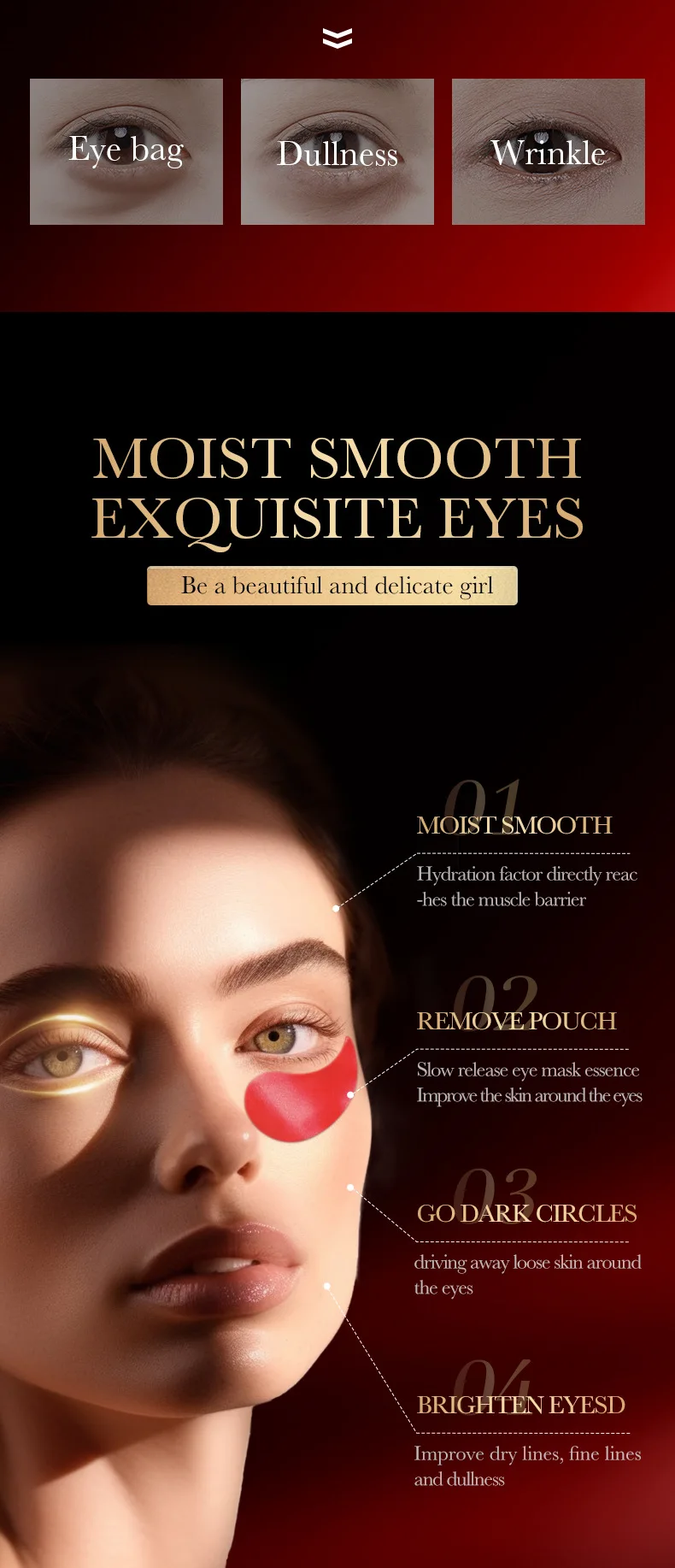 SADOER Pomegranate Collagen Eye Mask Patches product information