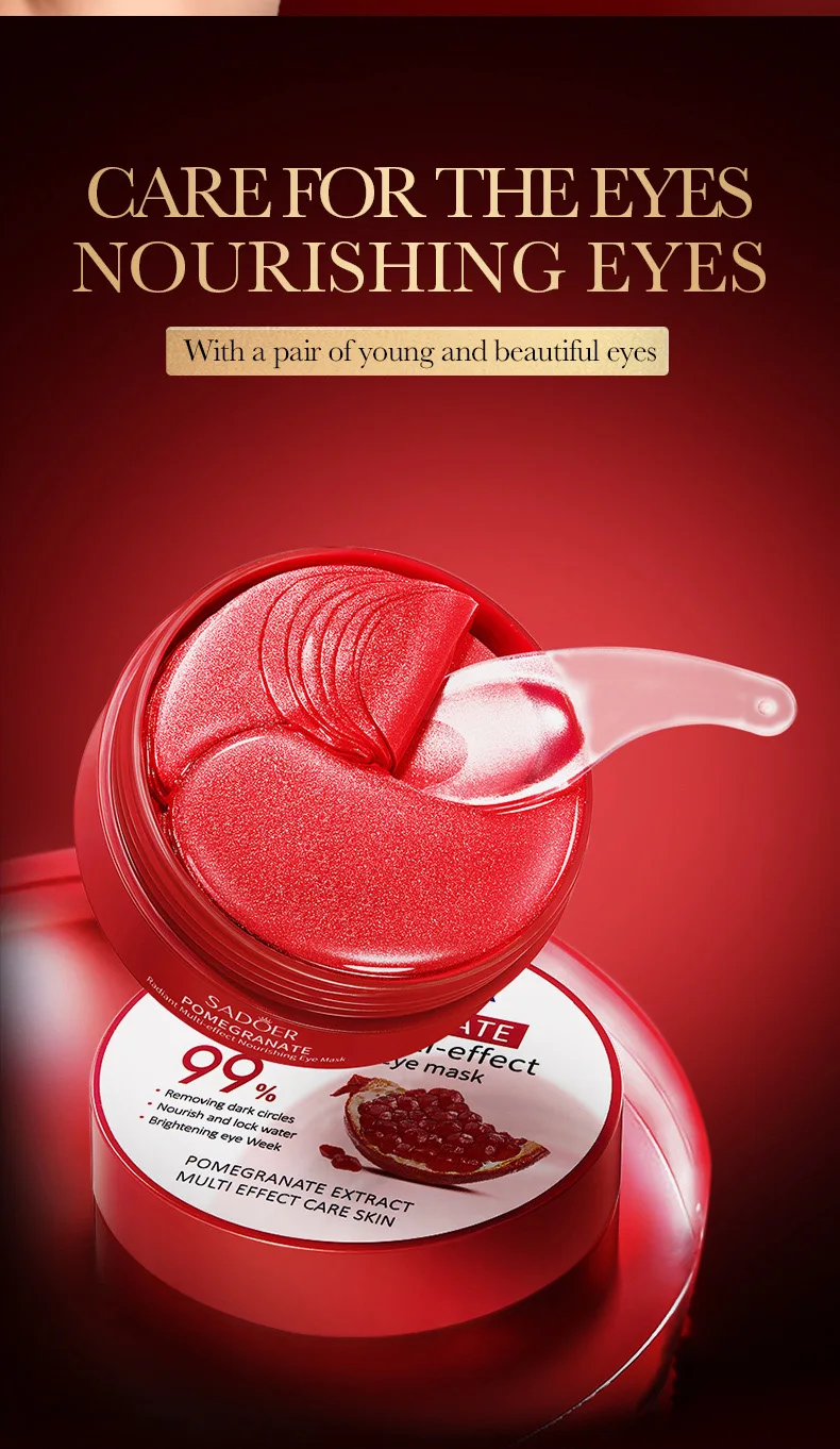 SADOER Pomegranate Collagen Eye Mask Patches product information