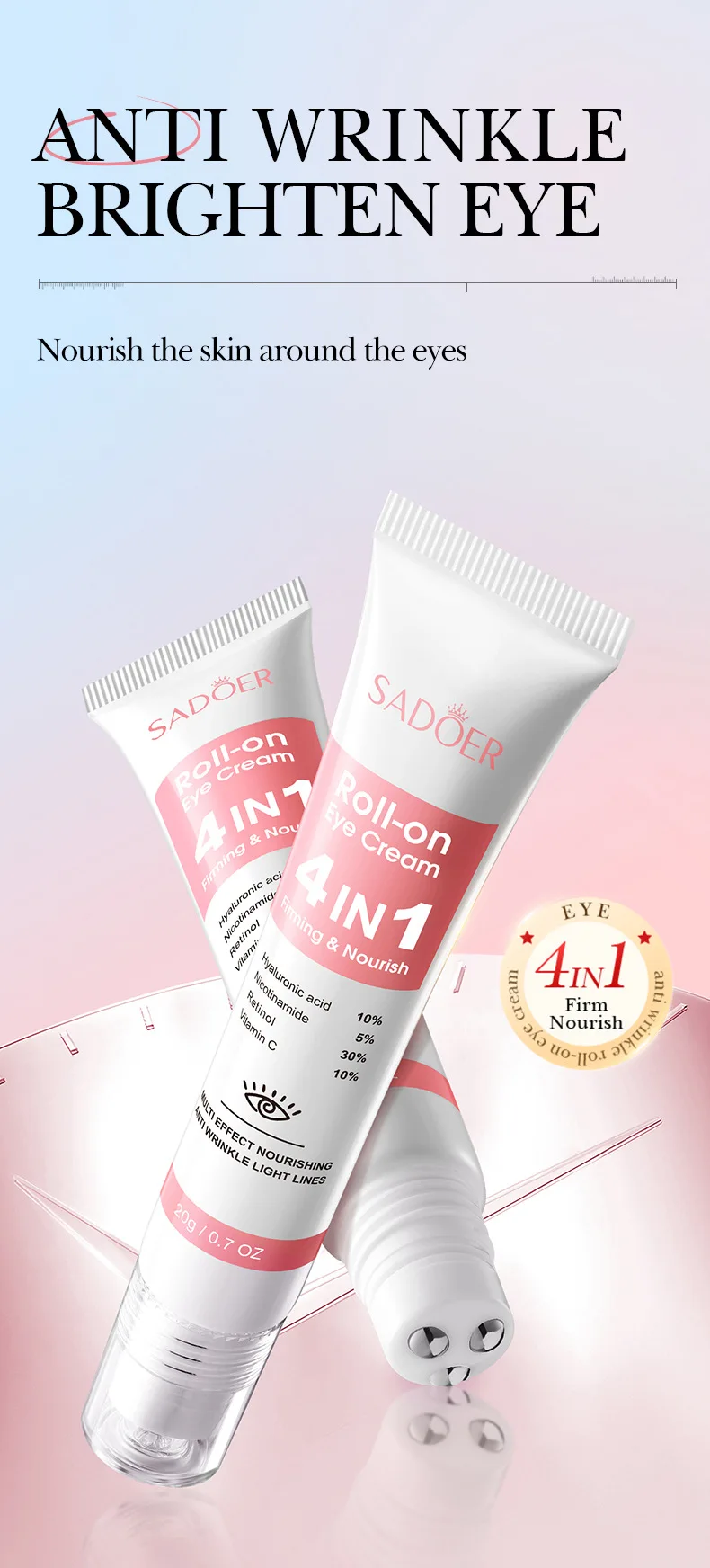 SADOER Roll-On Eye Cream product information