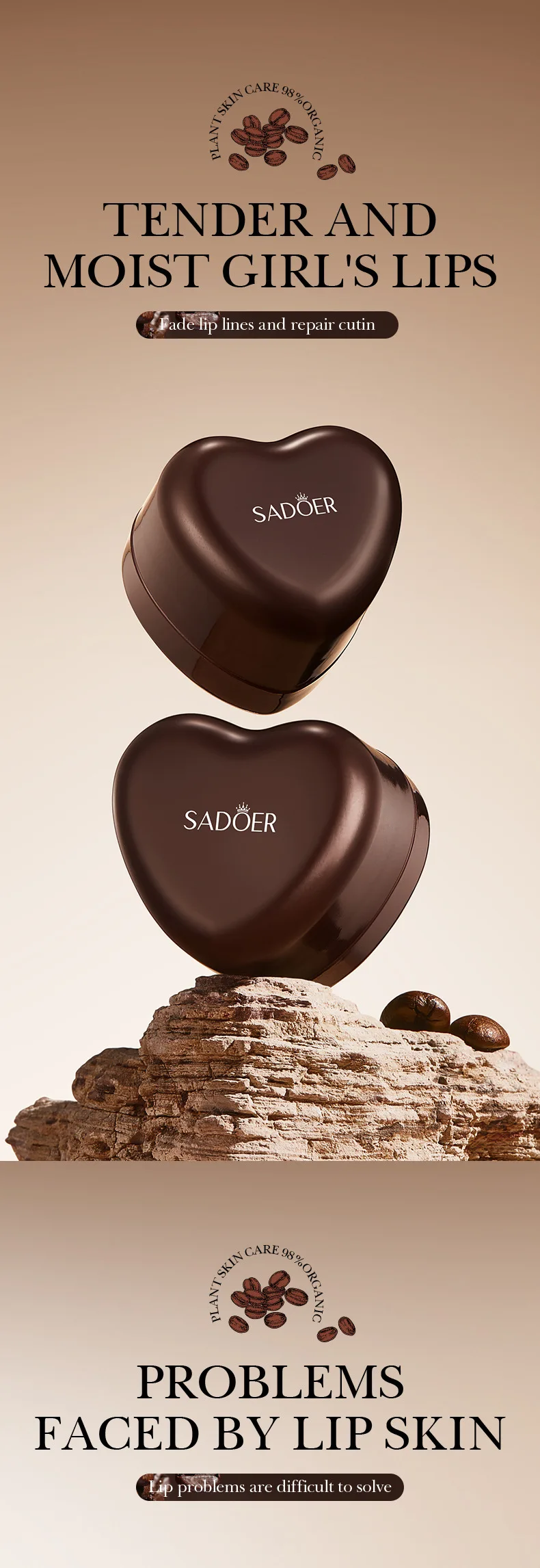 SADOER Coffee Hydrating Lipstick product information