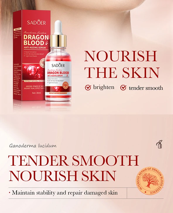 SADOER Dragon's Blood Anti-Ageing Face Serum product information