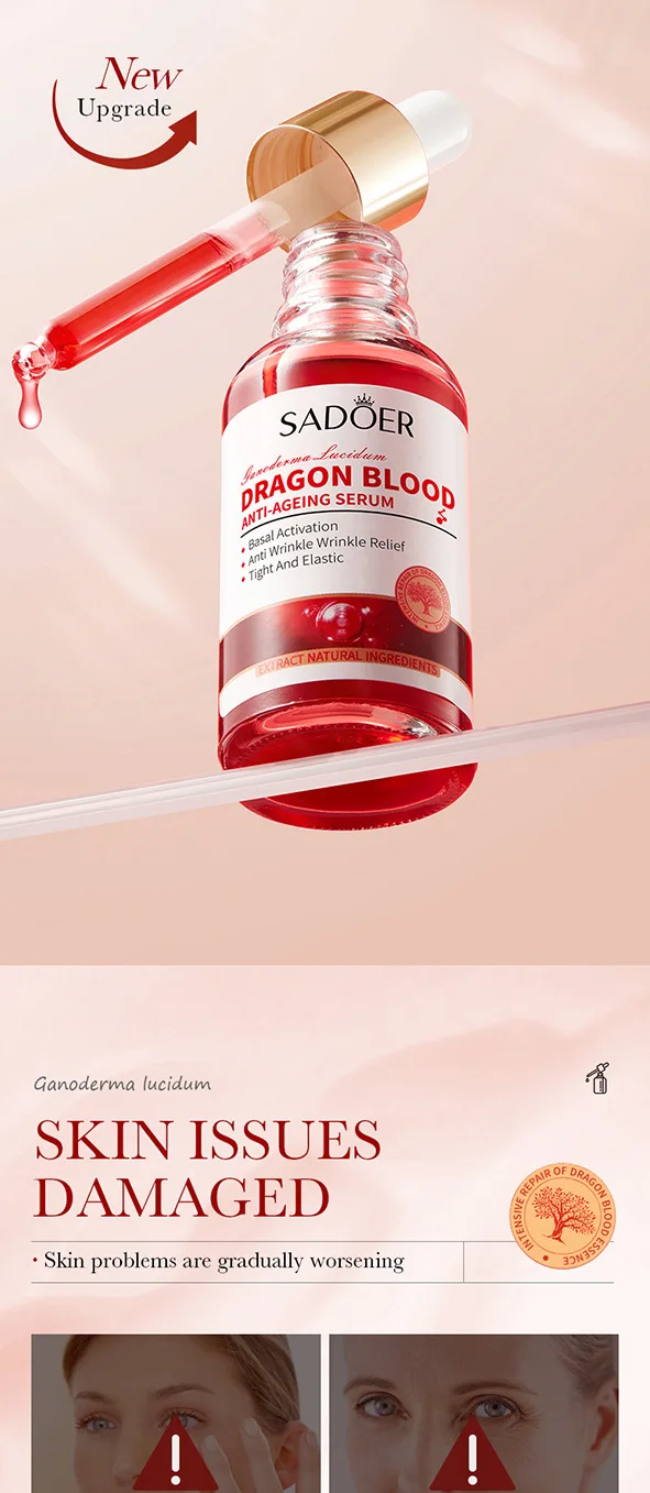 SADOER Dragon's Blood Anti-Ageing Face Serum product information