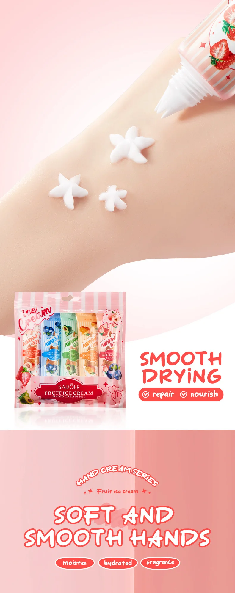 SADOER Fruit Ice Cream Hand Cream product information