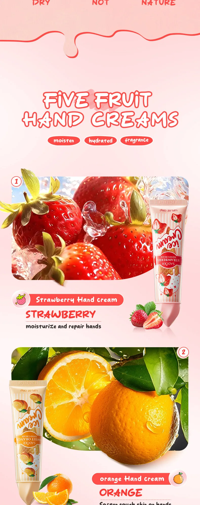 SADOER Fruit Ice Cream Hand Cream product information