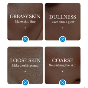 SADOER Ice Face Sheet Mask benefits for greasy, dull, loose, and coarse skin textures.