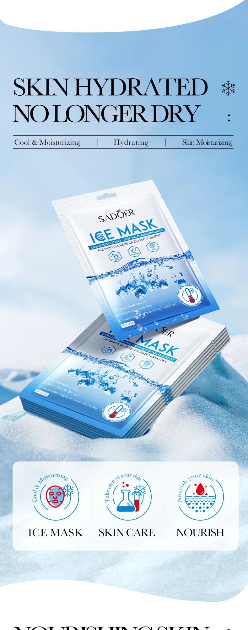 SADOER Ice Face Sheet Mask, 5-Piece Set product information