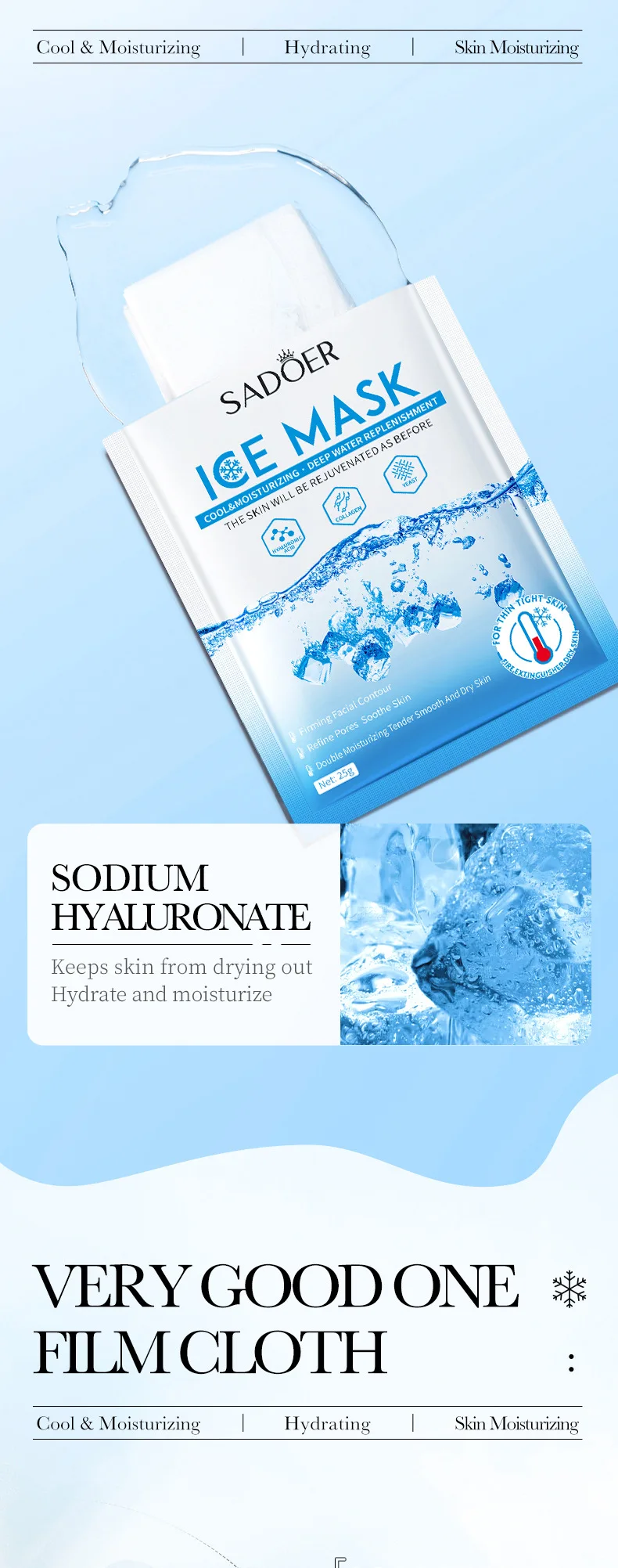 SADOER Ice Face Sheet Mask, 5-Piece Set product information