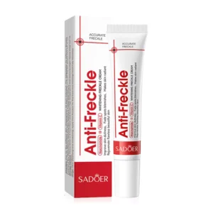 SADOER Niacinamide & Vitamin C Anti-Freckle Face Cream packaging for brightening and dark spot correction.