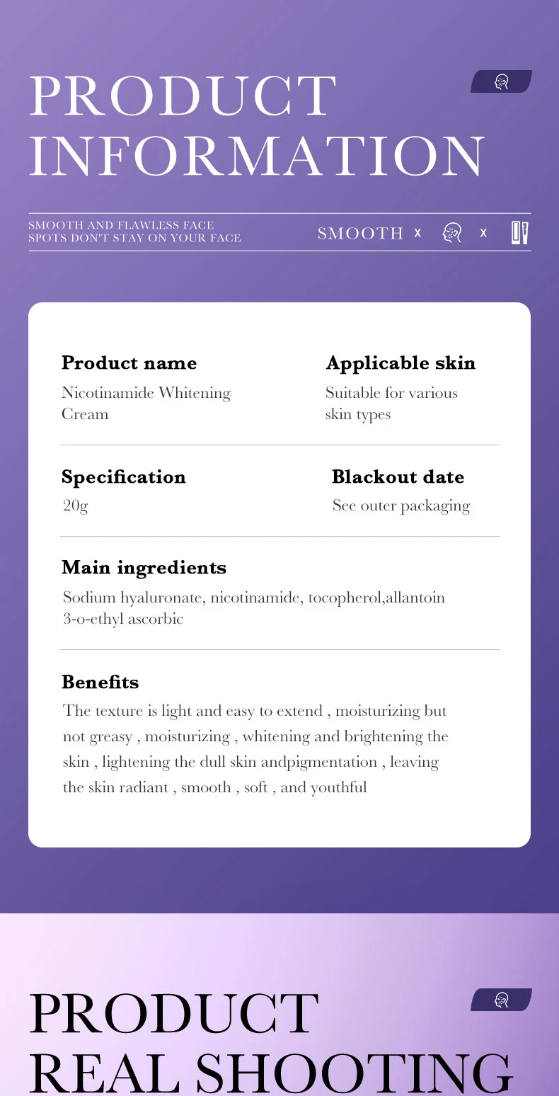 SADOER Nicotinamide Freckle Face Cream product information