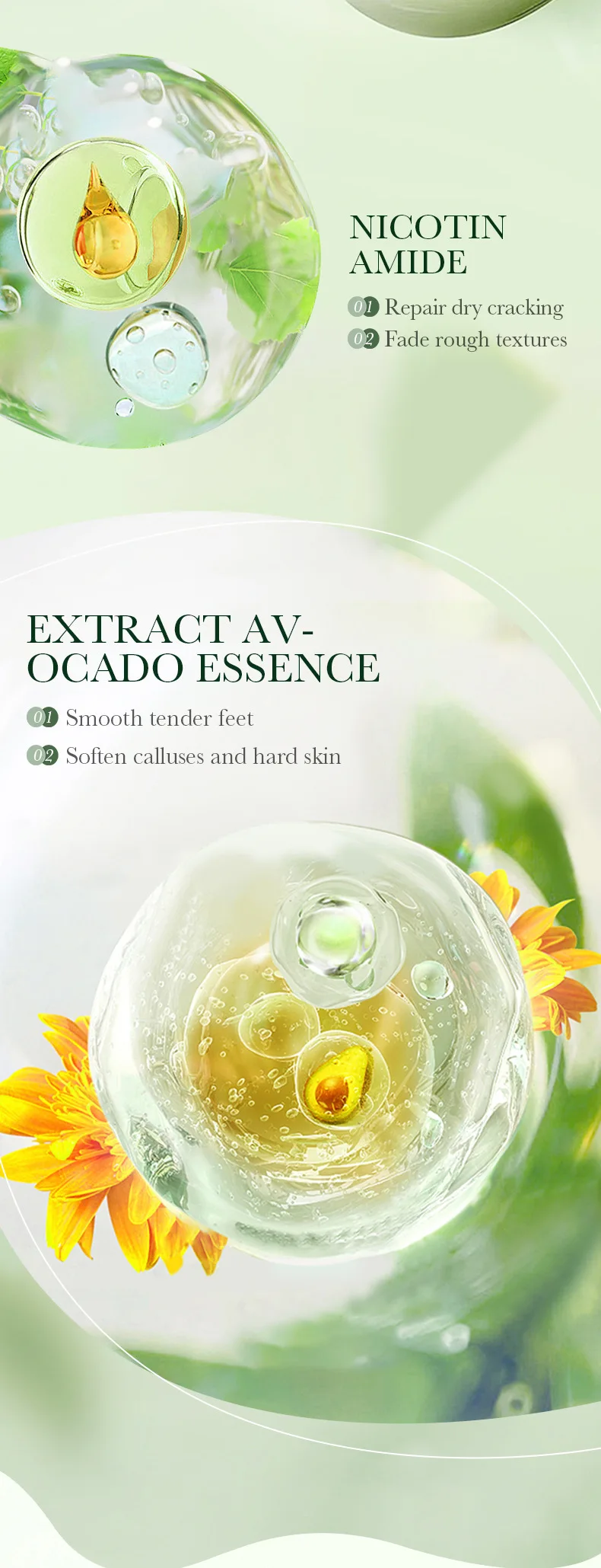 SADOER Nicotinamide Fruit Foot Mask set of 6 product information