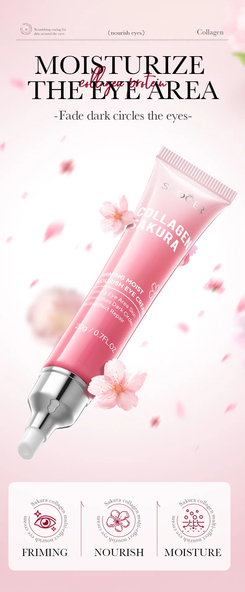 SADOER Sakura Collagen Eye Cream product information