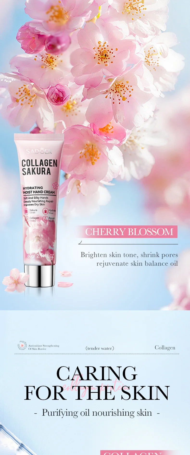 SADOER Sakura Collagen Hand Cream product information