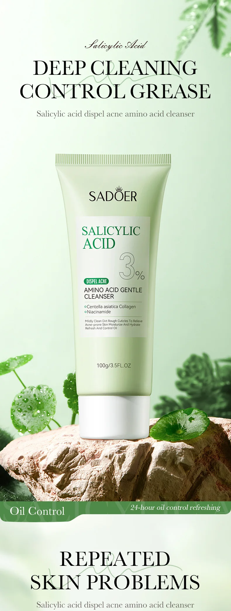 SADOER Salicylic Acid Facial Cleanser product information