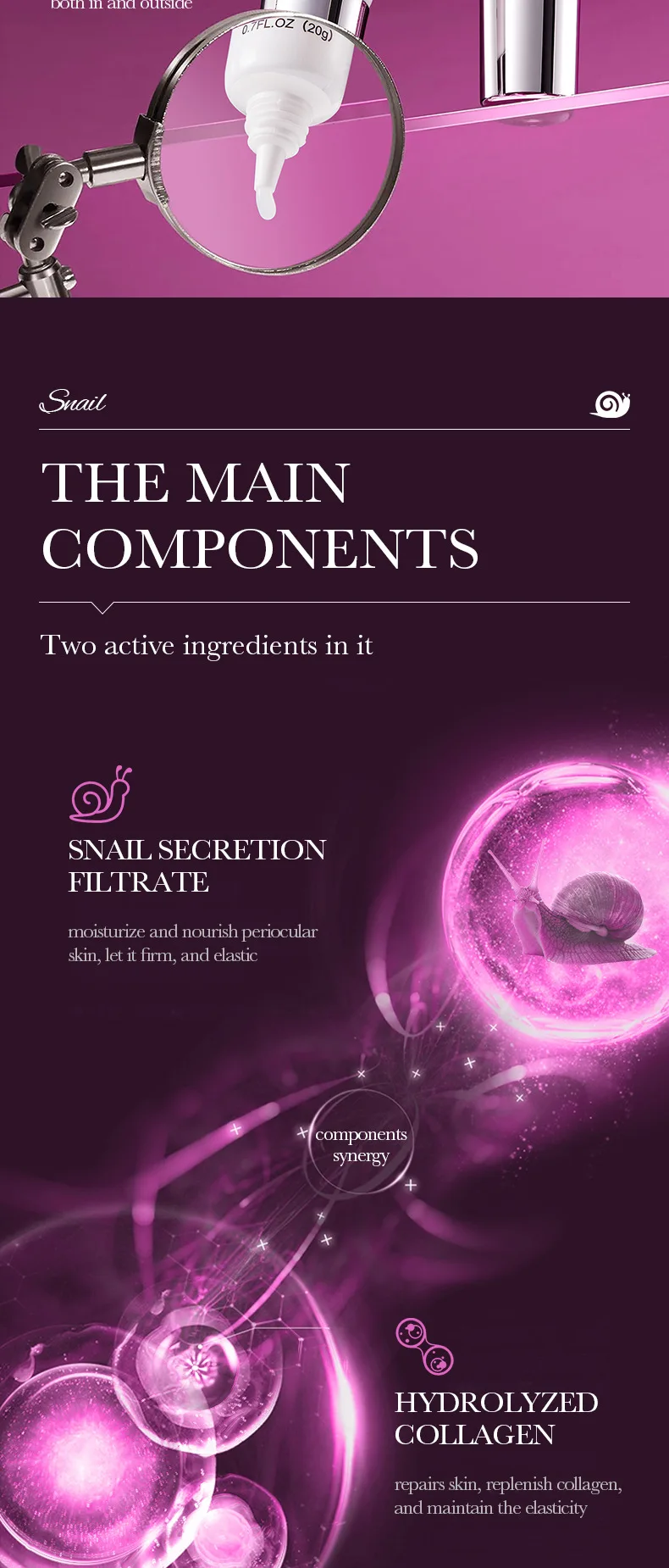 SADOER Snail Collagen Eye Cream product information