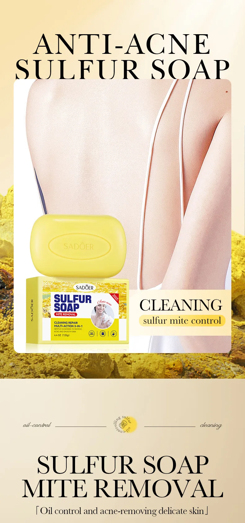 SADOER Sulfur Soap Bar product information