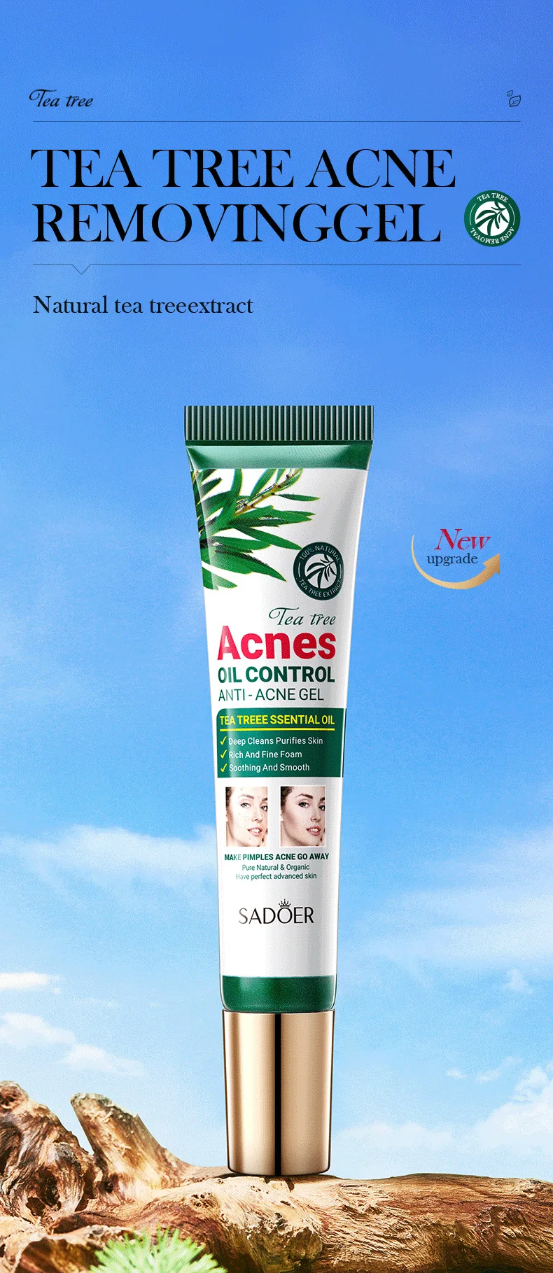 SADOER Tea Tree Anti-Acne Gel product information