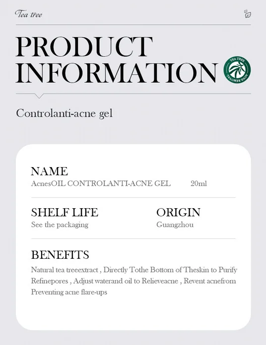 SADOER Tea Tree Anti-Acne Gel product information