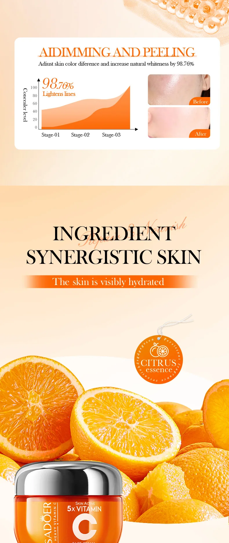 SADOER Vitamin C Face Cream product information