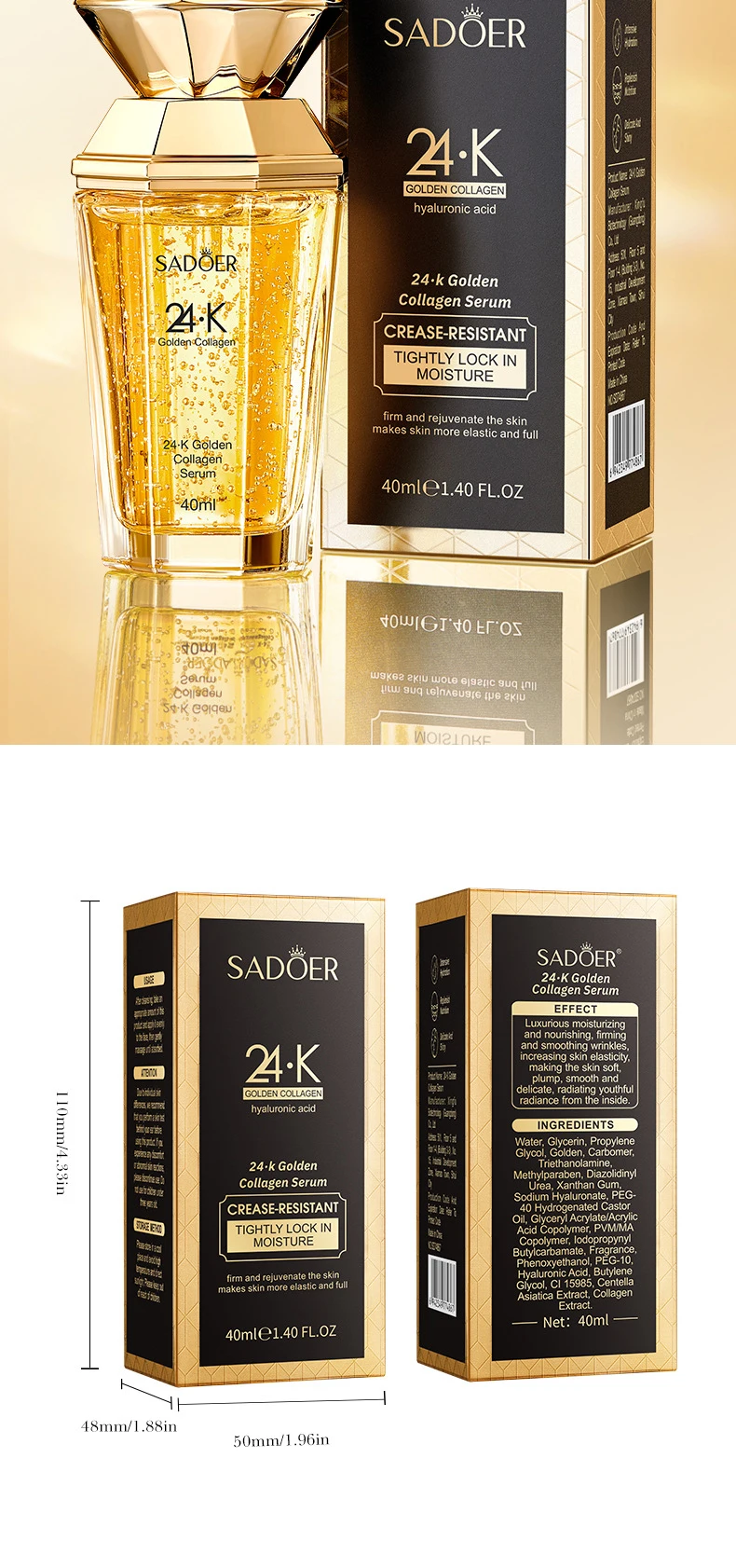 SADOER 24K Golden Collagen Serum product information