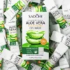 SADOER Aloe Vera Good Night Sleeping Face Mask box surrounded by single-use gel sachets.
