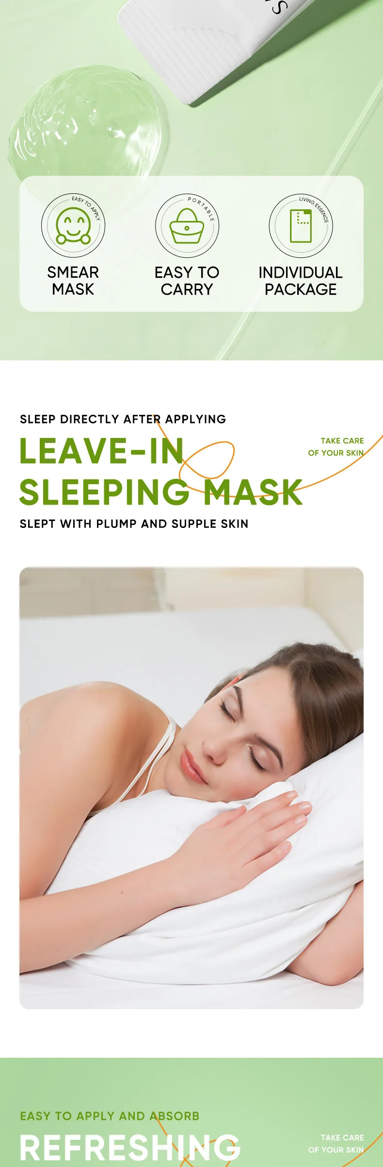 SADOER Aloe Vera Good Night Sleeping Face Mask product information