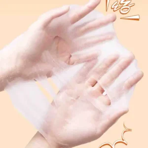 Hands stretching the lightweight, breathable material of a SADOER Animal Fruit Face Sheet Mask.