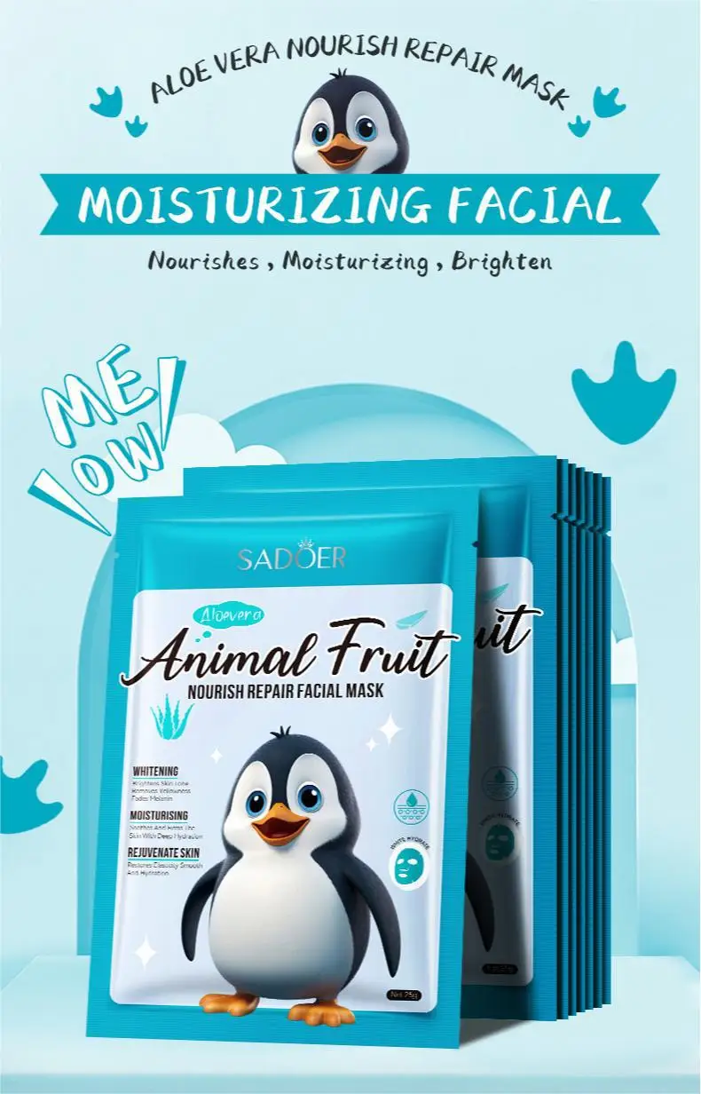 SADOER Animal Fruit Face Sheet Mask Set of 8 product information