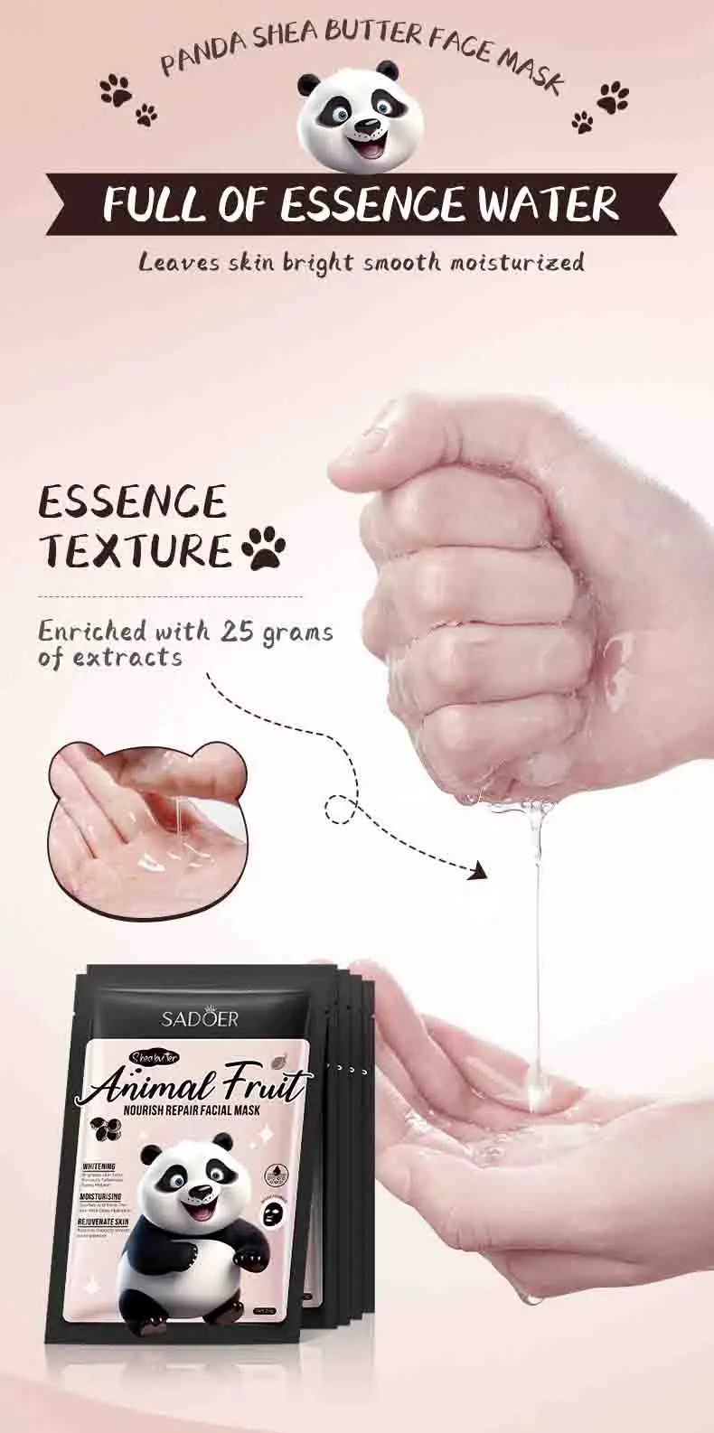 SADOER Animal Fruit Face Sheet Mask Set of 8 product information