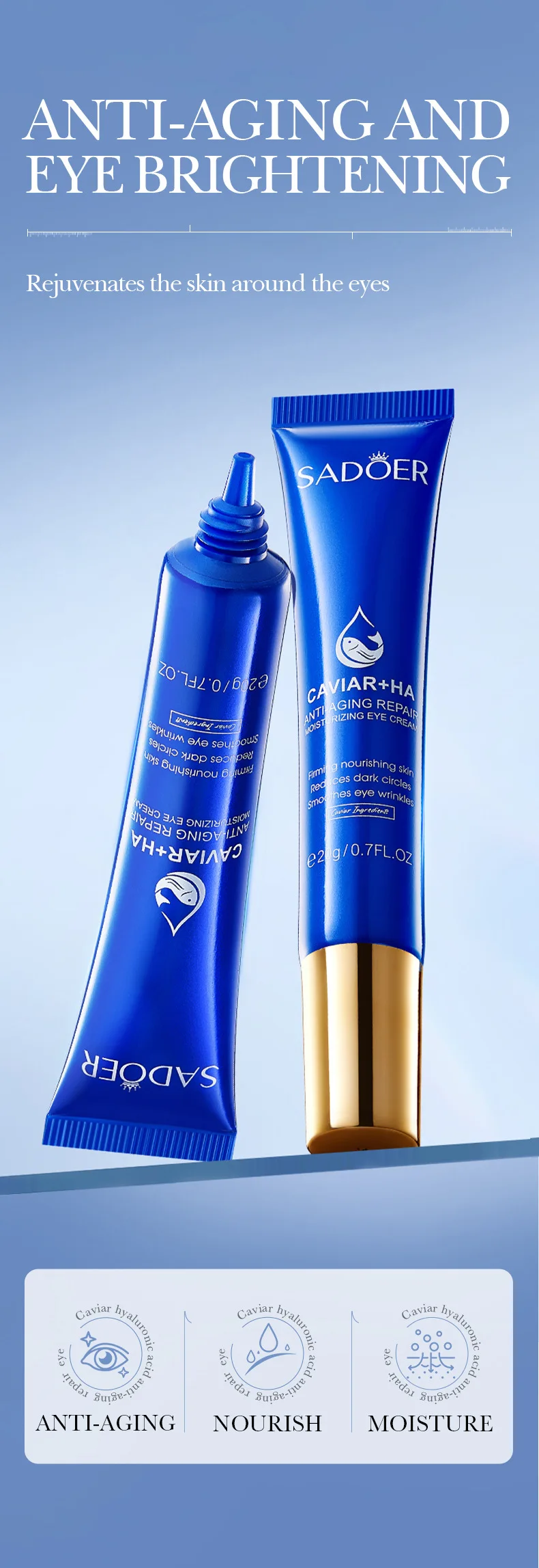 SADOER Caviar Hyaluronic Acid Eye Cream product information