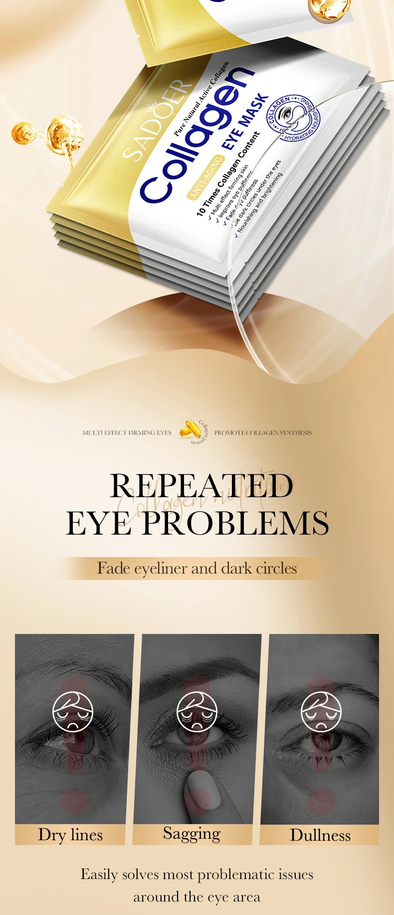 SADOER Collagen Eye Mask Patches product information