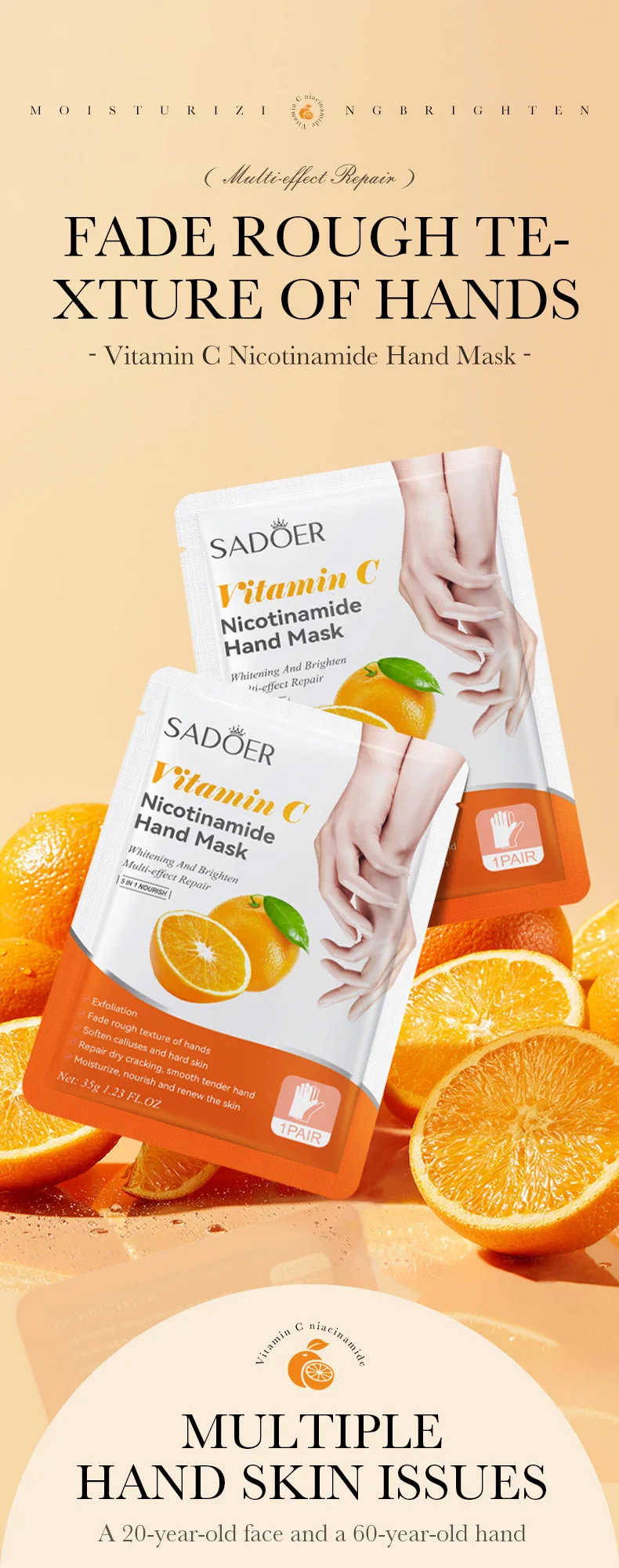 SADOER Nicotinamide Fruit Hand Mask product information