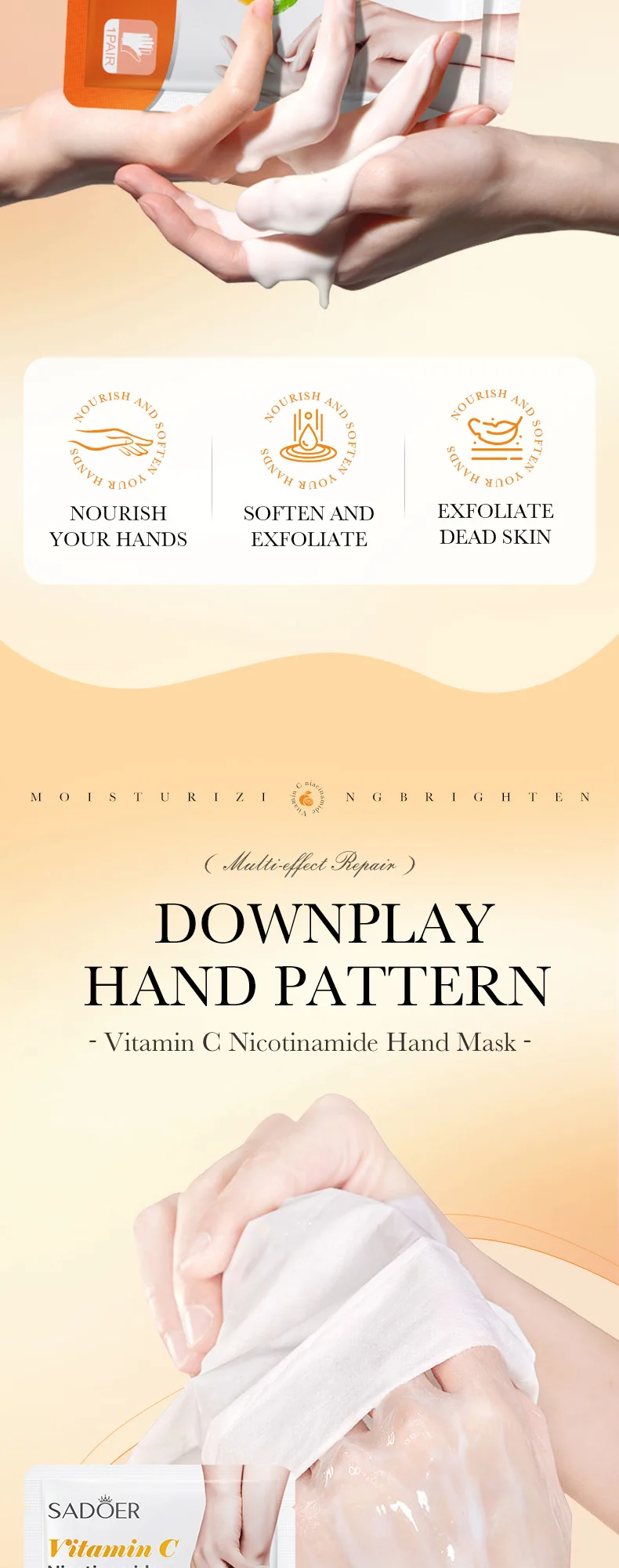 SADOER Nicotinamide Fruit Hand Mask product information