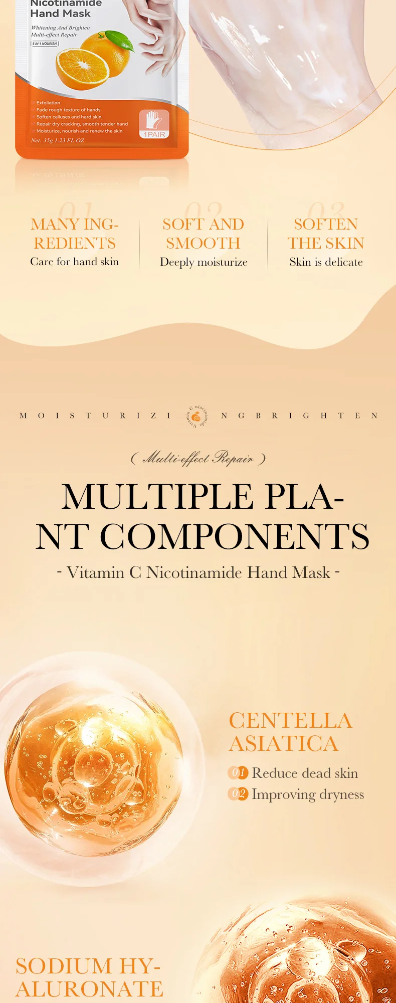 SADOER Nicotinamide Fruit Hand Mask product information